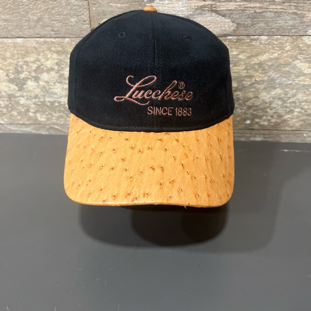 Lucchese Black and Brown Embroidered Cap